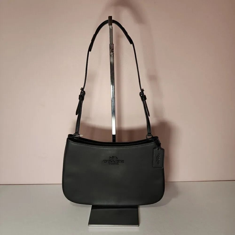 NWT Coach CP101 Penelope Leather Shoulder Bag Black